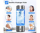 Hydrogen Water Bottle, Portable Hydrogen Water Ionizer Machine, Hydrogen Water Generator, Rechargeable Hydrogen Rich Water Glass Health Cup for Home Trave