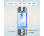 Hydrogen Water Bottle, Portable Hydrogen Water Ionizer Machine, Hydrogen Water Generator, Rechargeable Hydrogen Rich Water Glass Health Cup for Home Trave