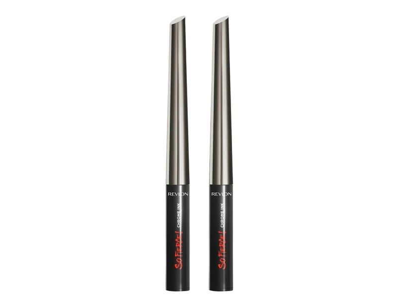 Revlon So Fierce! Chrome Ink Liquid Liner 0.9g 901 Gunmetal 2 Pack