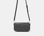 GUESS Noelle Double Pouch Crossbody Bag - Coal Logo