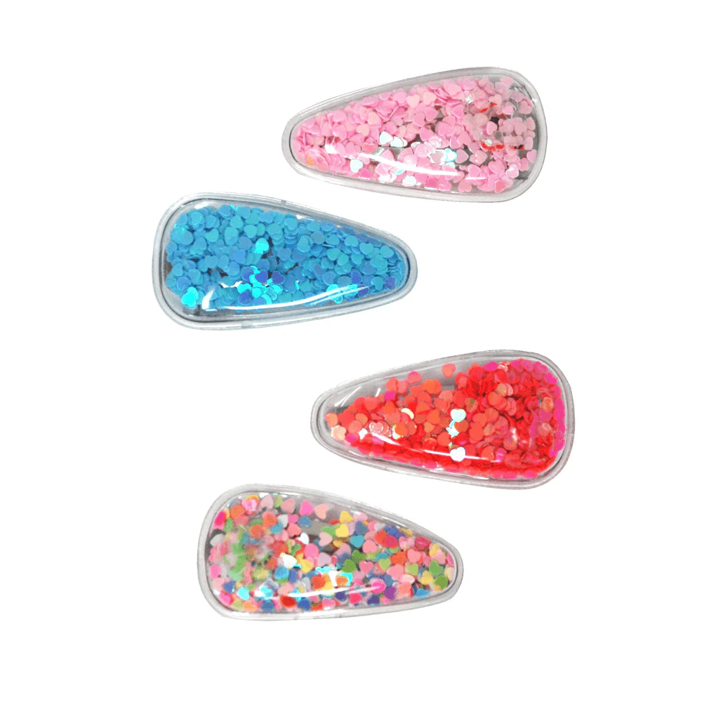 Pink Poppy - Glitter Shaker Snapclip Set