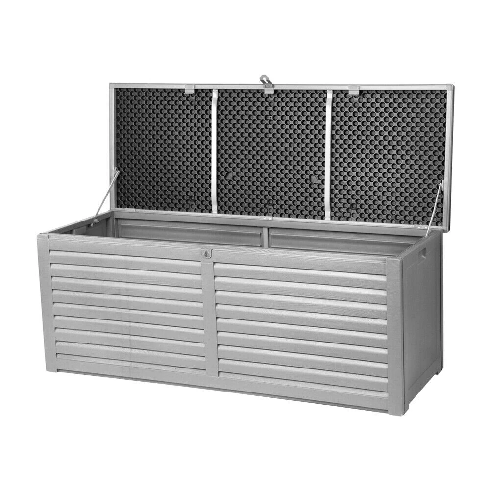 Outdoor Storage Box Bench Seat Indoor Garden Toy Tool Sheds Chest 390L