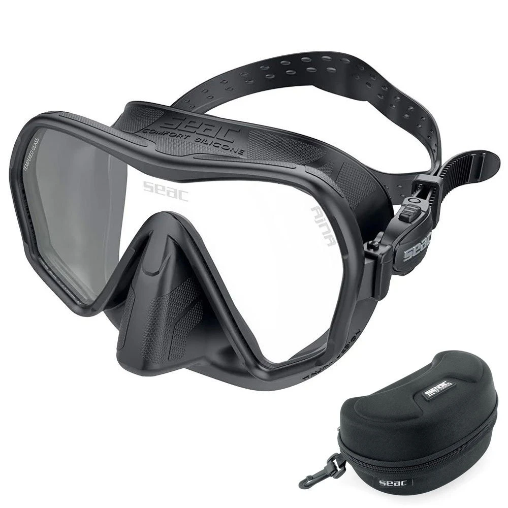 Seac Ajna Silicone Dive Mask Black - Black