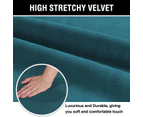 High-quality Velvet Dining Chair Cover Removable Stretch Chair Cover Set for Dining Room and Restaurant -Deep Teal