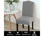 Super Stretch Dining Room Chair Slipcovers Removable Washable Dining Chair Covers - Light Grey