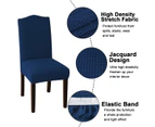 Super Stretch Dining Room Chair Slipcovers Removable Washable Dining Chair Covers - Navy