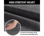 High-quality Velvet Dining Chair Cover Removable Stretch Chair Cover Set for Dining Room and Restaurant - Grey