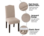 Super Stretch Dining Room Chair Slipcovers Removable Washable Dining Chair Covers - Khaki