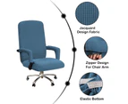 Office Chair Covers with armrest cover, Removable Stretchable Computer Chair Covers Boss Chair Covers - Dusty Blue