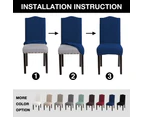 Super Stretch Dining Room Chair Slipcovers Removable Washable Dining Chair Covers - Navy