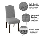 Super Stretch Dining Room Chair Slipcovers Removable Washable Dining Chair Covers - Light Grey