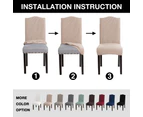 Super Stretch Dining Room Chair Slipcovers Removable Washable Dining Chair Covers - Khaki