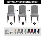 Super Stretch Dining Room Chair Slipcovers Removable Washable Dining Chair Covers - Light Grey