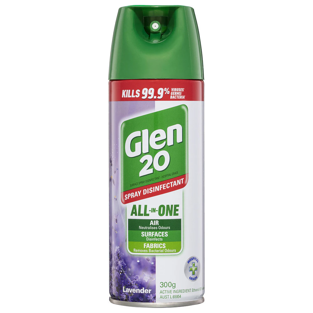 Glen 20 Disinfectant Spray 300g Kills 99.9% of Virus/Germs Lavender