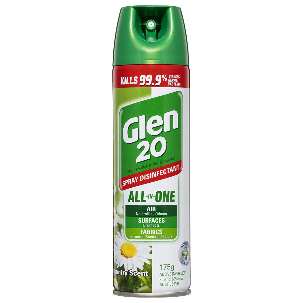 Glen 20 Disinfectant Spray 175g Kills 99.9% Virus/Germs/Bacteria Country Scent