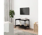 vidaXL TV Cabinet Black 60x33x41 cm Engineered Wood and Steel