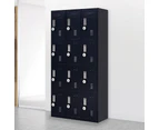 12-Door Locker for Office Gym Shed School Home Storage - 4-Digit Combination Lock