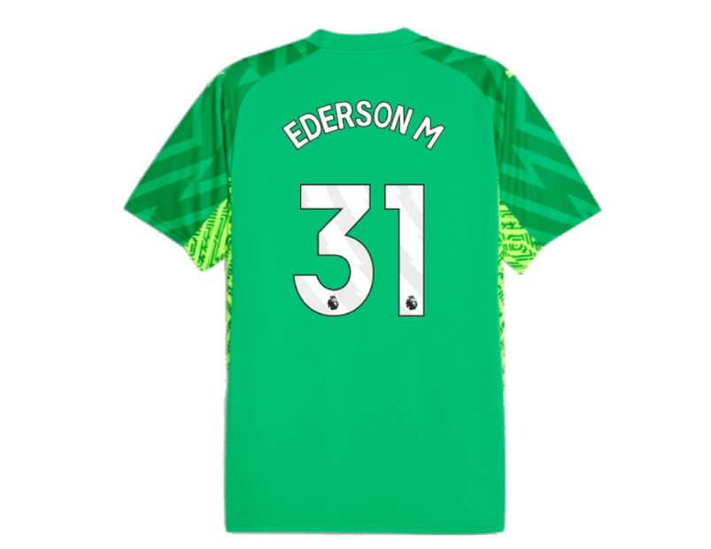 2023-2024 Man City Goalkeeper Shirt (Green) - Kids (Ederson M 31)