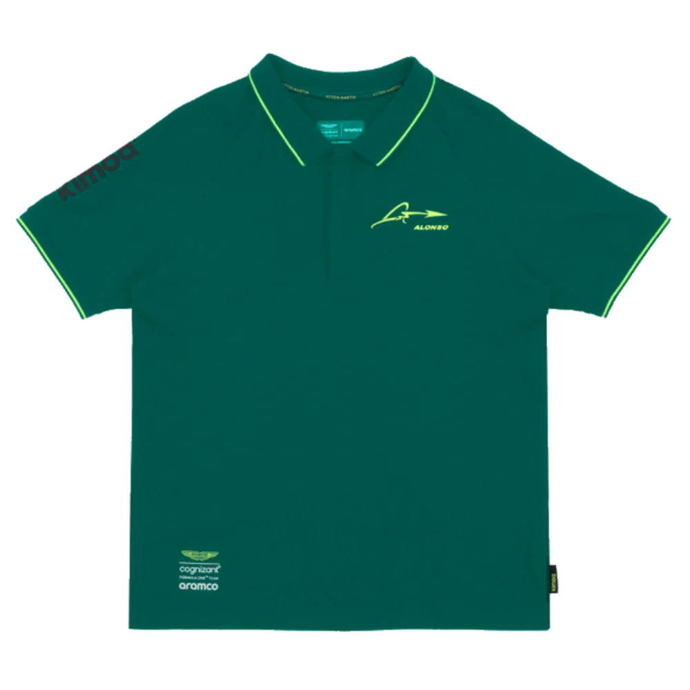 2023-2024 Aston Martin Lifestyle Alonso Polo Shirt (Green)