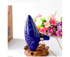 Ceramic Ocarina 12 Hole Kiln Fired Chinese Musical Instruments Beginners - Brown