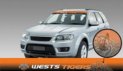 NRL Window Sun Visor Decal - West Tigers - See Thru Car Sticker - UV Safe