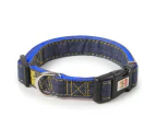 Heavy Duty Adjustable Dog Studded Collar Pet Puppy Neck Strap Harness S/M/L/XL Blue