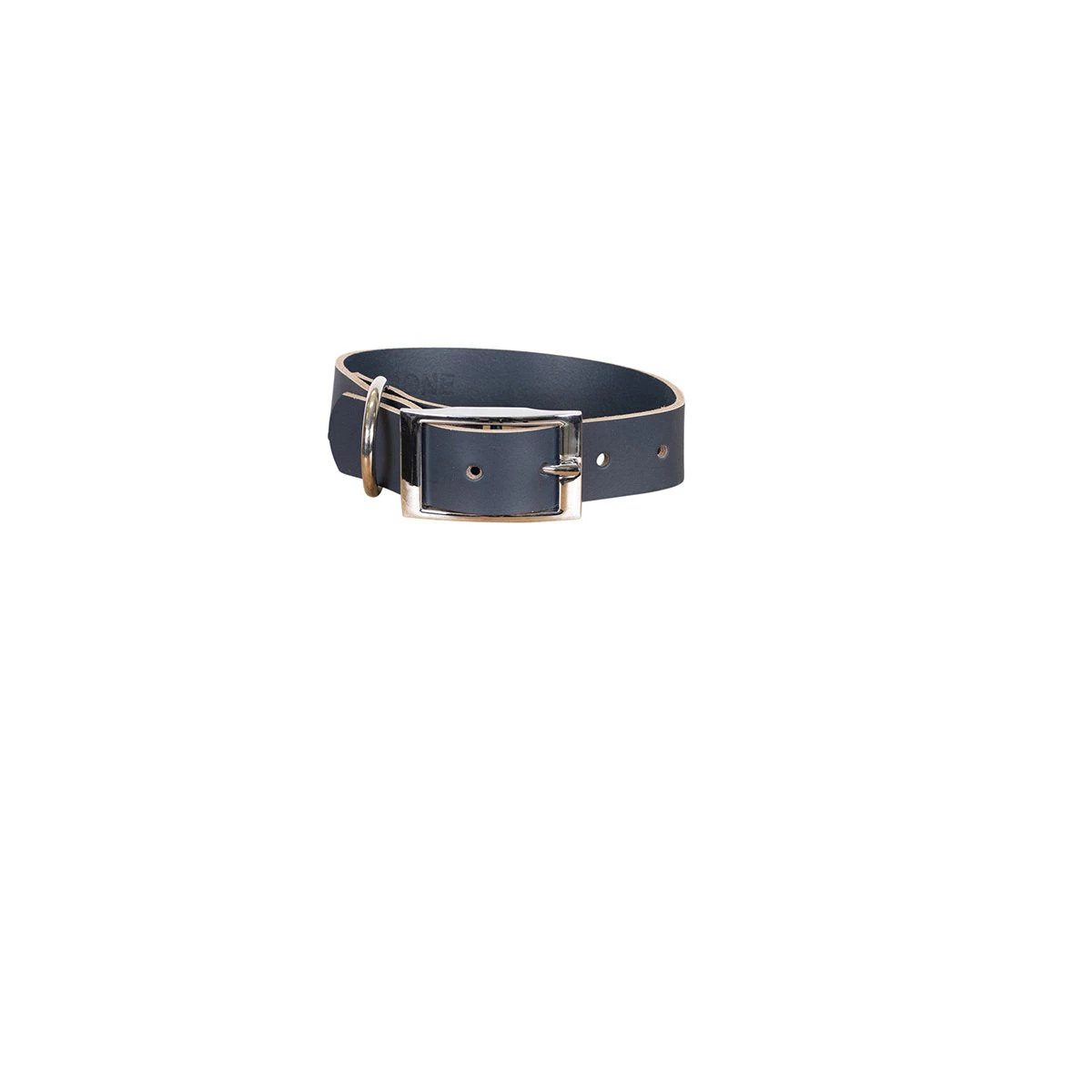 MOG AND BONE GENUINE LEATHER COLLAR NAVY LARGE