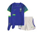 2022-2023 Brazil Away Little Boys Mini Kit (Ronaldinho 10)