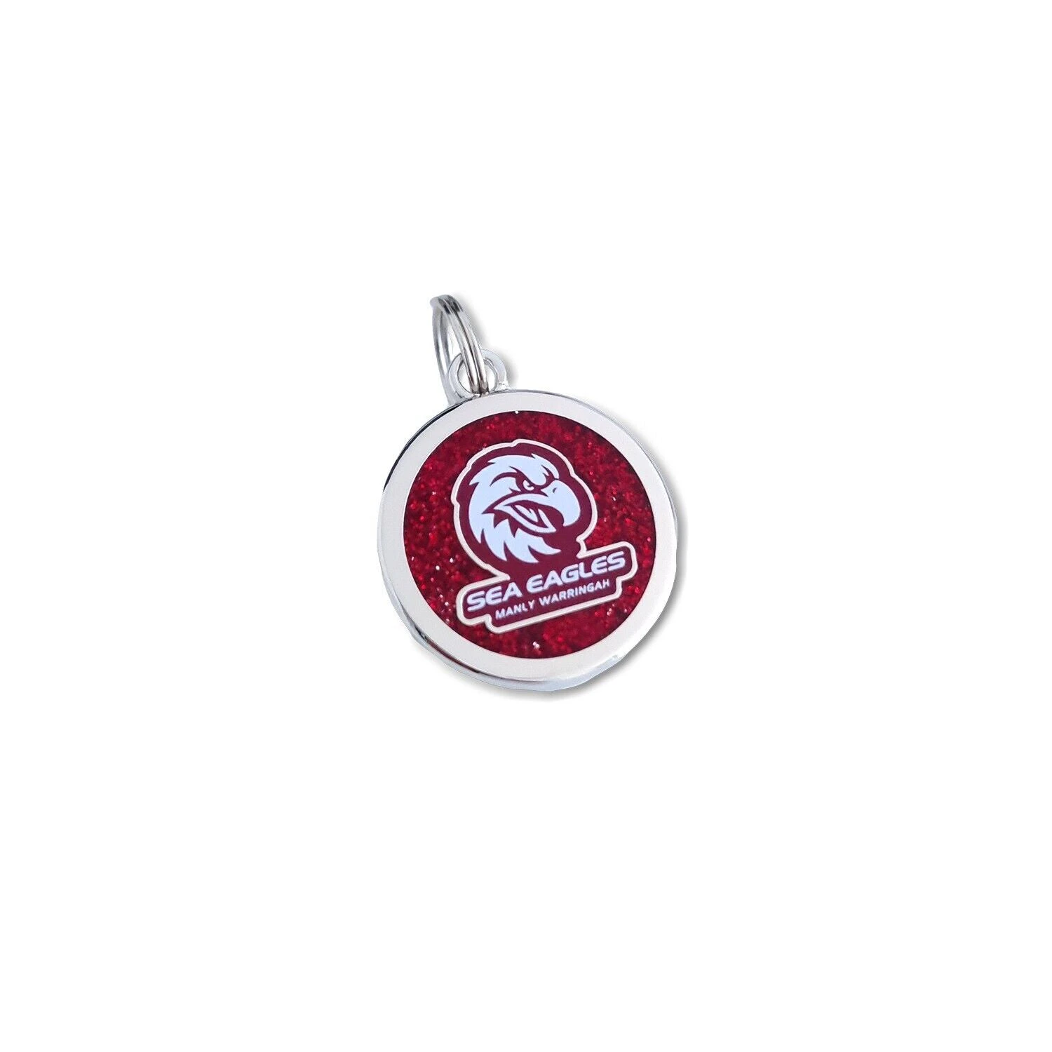 NRL Pet ID Tag - Manly Sea Eagles - Engravable - 25mm diameter