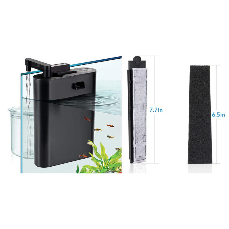 Hygger 3 in 1 Aquarium Internal Filter and Filter Set - KBHG985GLP-Black