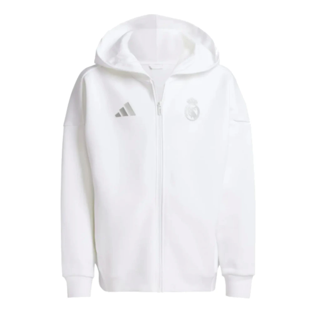 2024-2025 Real Madrid Anthem Jacket (White) - Kids