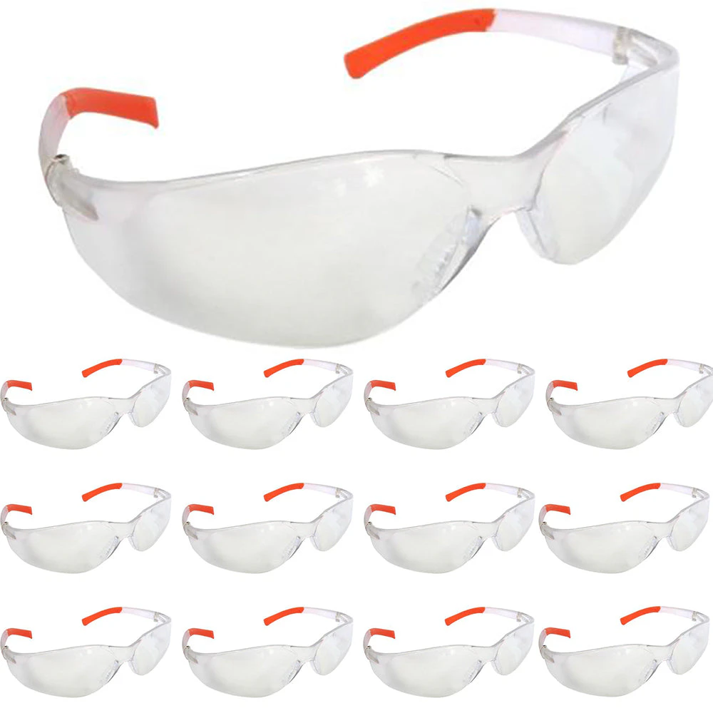 12x Safetyware Atlas Clear Anti Fog Scratch Work Safety Glasses Goggles Bulk Protective Eyewear Eye Protection