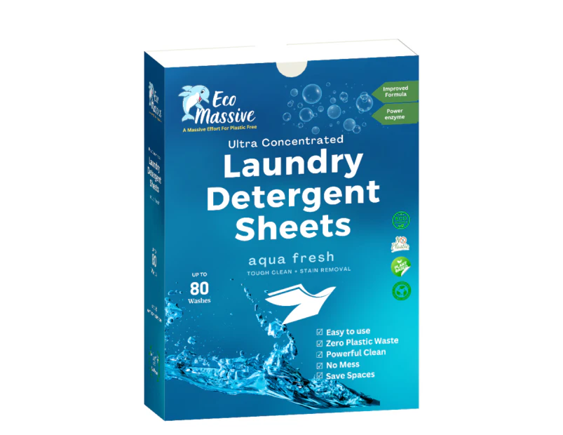 Eco Laundry Detergent Sheets-240 Loads Aqua Fresh - Eco Massive