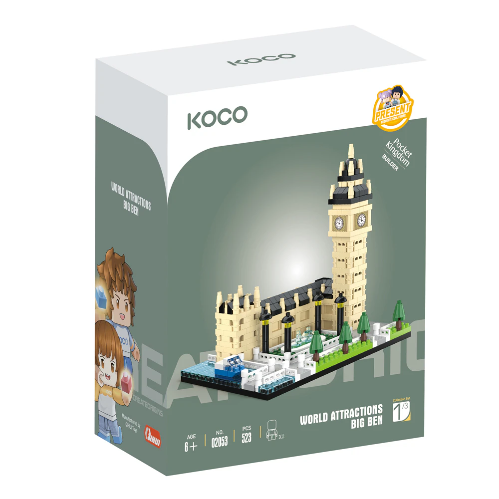 523pc Koco Big Ben Kids/Children Building Bricks/Blocks Assemle Play Toy 6y+