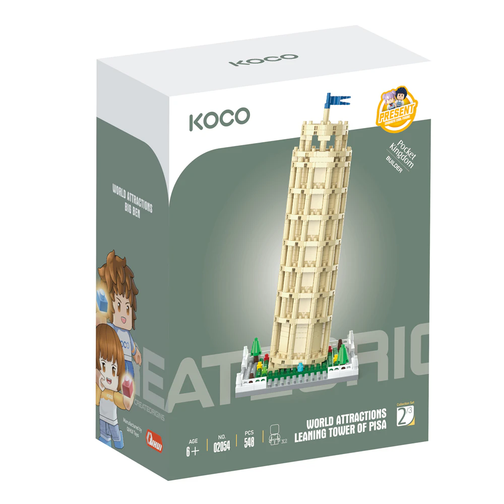 548pc Koco Leaning Tower of Pisa Kids/Children Building Bricks/Blocks Toy 6y+