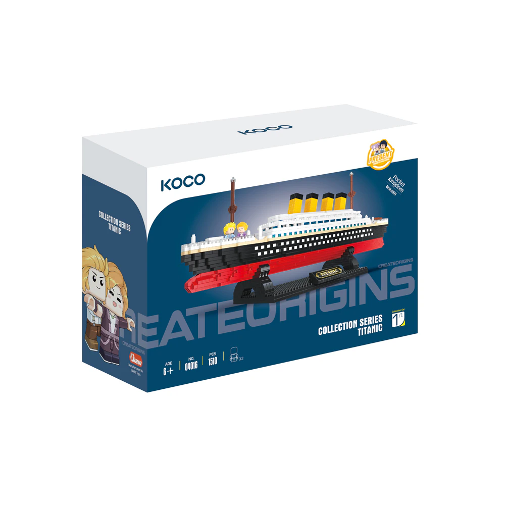 1510pc Koco Titanic Kids/Children Building Bricks/Blocks Assemble Play Toy 6y+