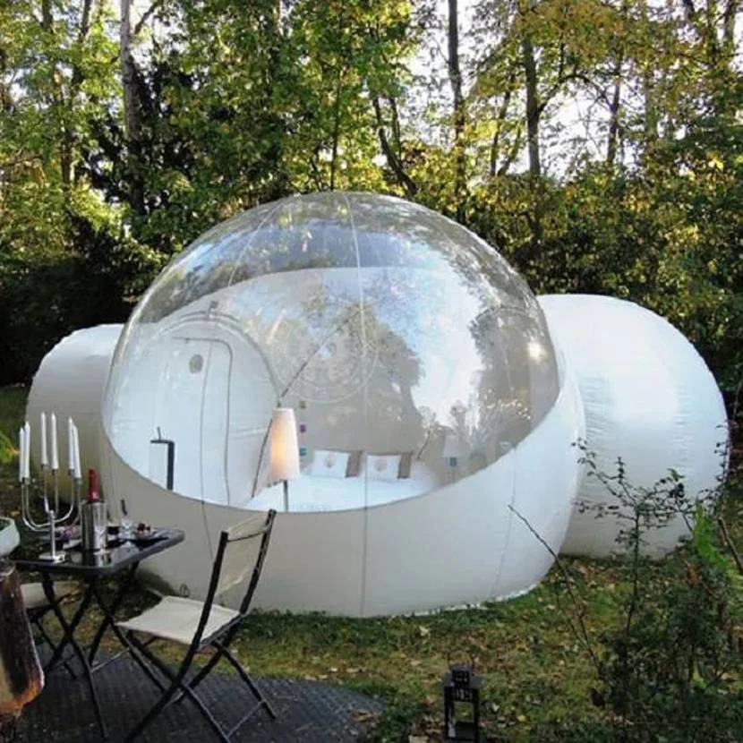 Outdoor Beautiful Inflatable Bubble Dome Tent with Blower Transparent Bubble House - Ball Diameter 8 Meters / 26 Ft