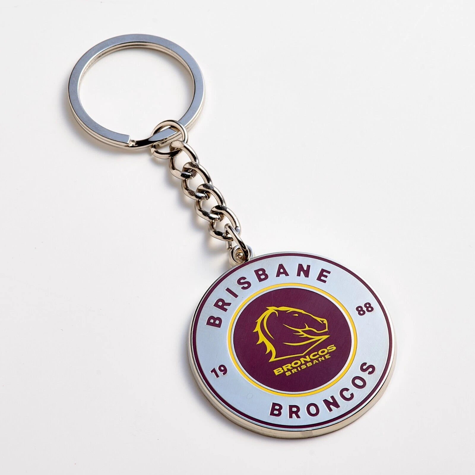 NRL Round Key Ring - Brisbane Broncos - Keyring - Rugby League - TROFE