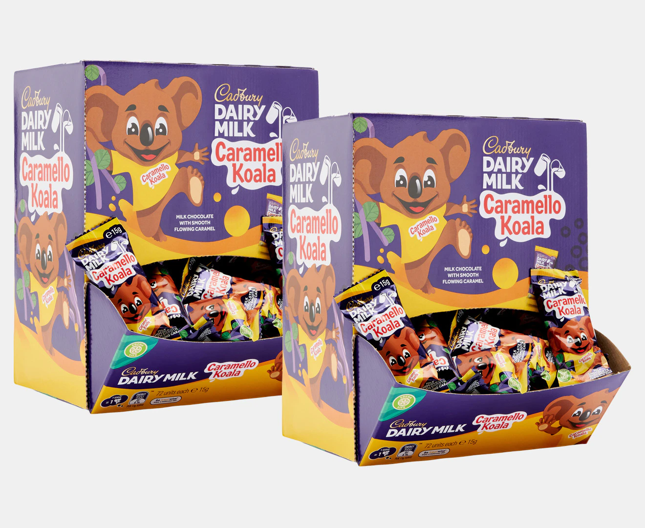 2 x 72pk Cadbury Caramello Koala