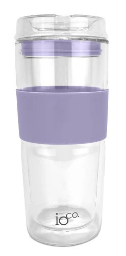 IOco 16oz Glass Tea and Coffee Travel Cup - Violet