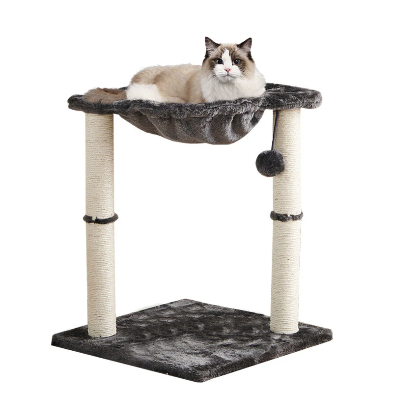 PETSWOL Cat Tower with Hammock and Scratching Posts