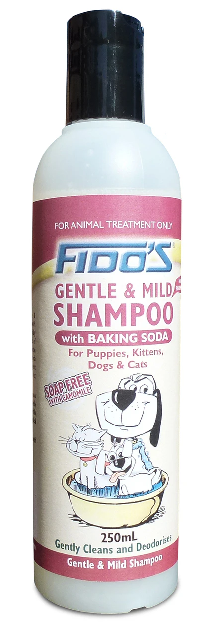 Fido's Gentle & Mild Shampoo & Baking Soda 1 Litre for Dogs, Cats, Puppies & Kittens