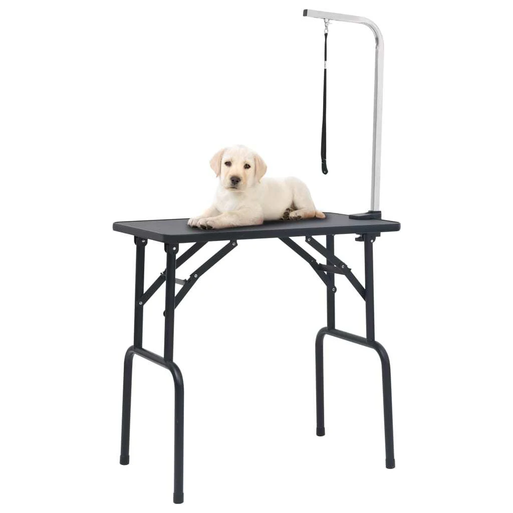 Dog Grooming Table Pet Cat Bath Salon Vet Adjustable Anti Slip Foldable 1 Loop