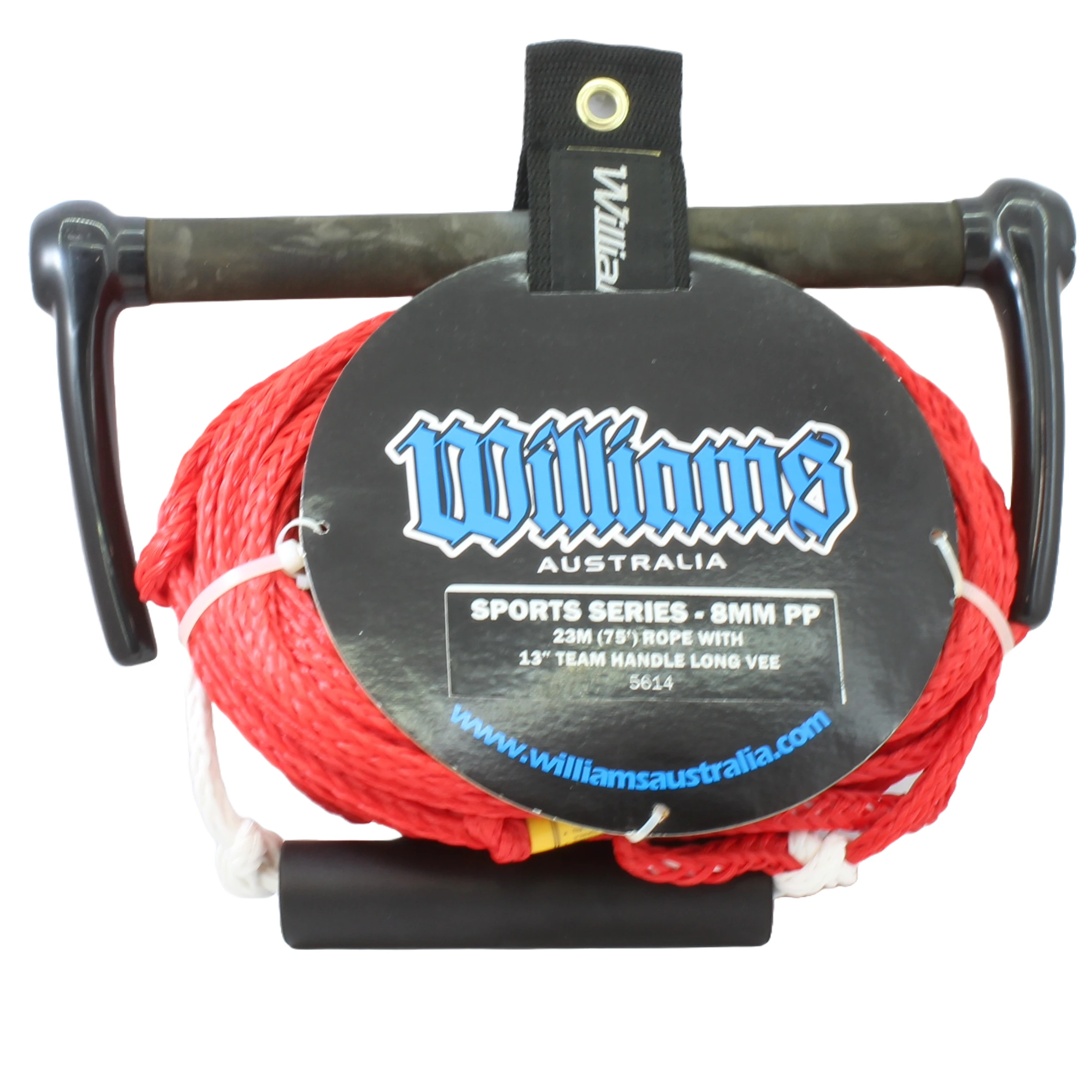 Williams Water Ski Or Kneeboard Rope With Suede Handle (red)