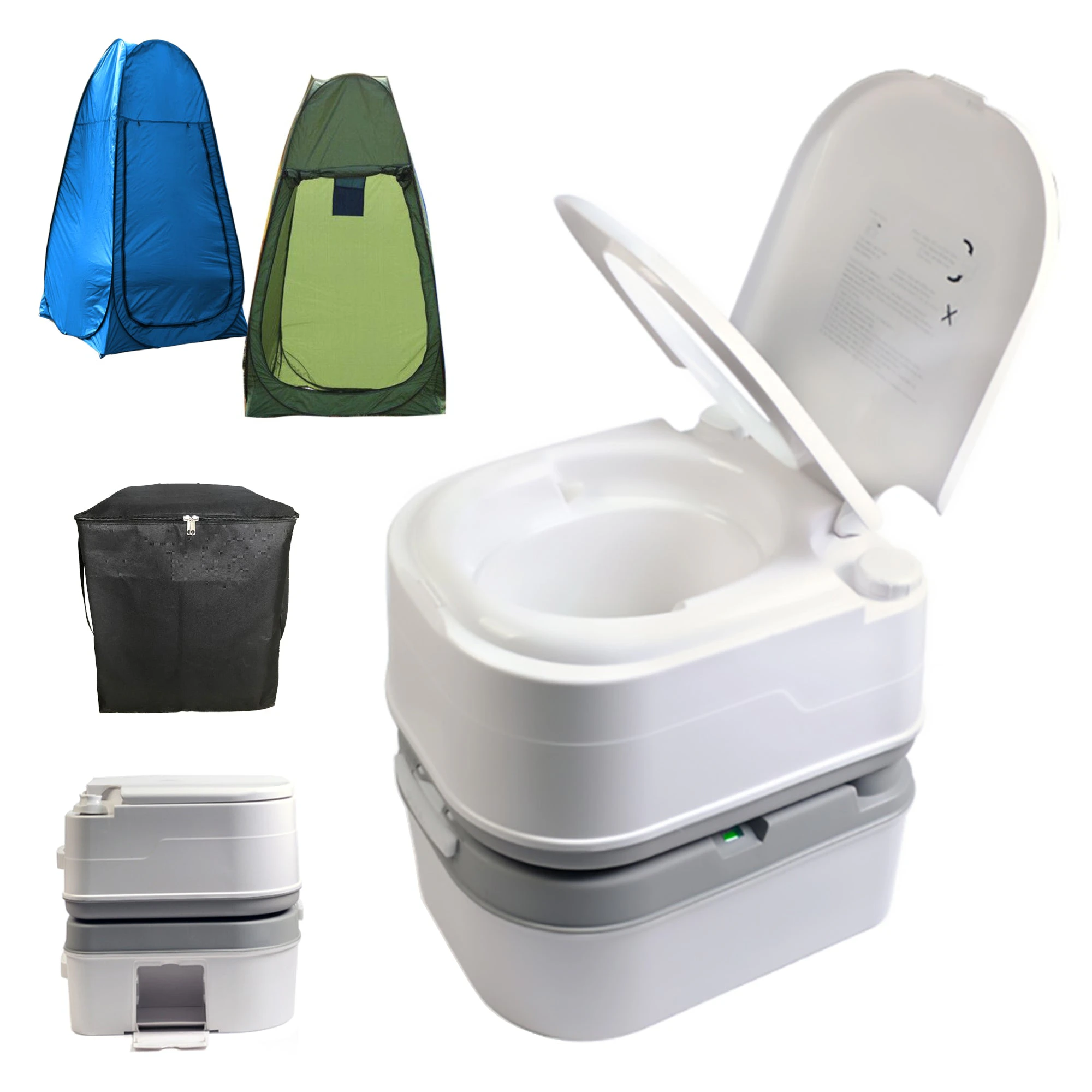 Portable Camping Toilet Outdoor Pop Up Tent Change Privacy Shower Travel Bag 3pc Package