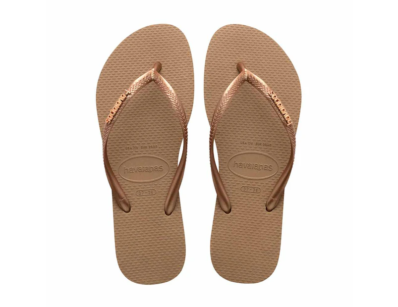 Havaianas Slim Metal Logo - Rose Gold