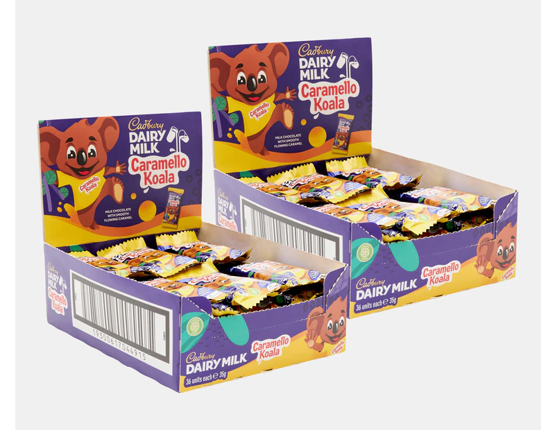 2 x 36pk Cadbury Caramello Koala 35g