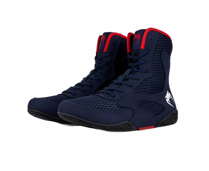 Venum Contender Boxing Shoes - Navy/ Blue/ Red