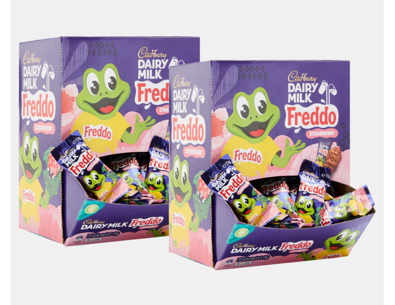 2 x 72pk Cadbury Dairy Milk Freddo Strawberry