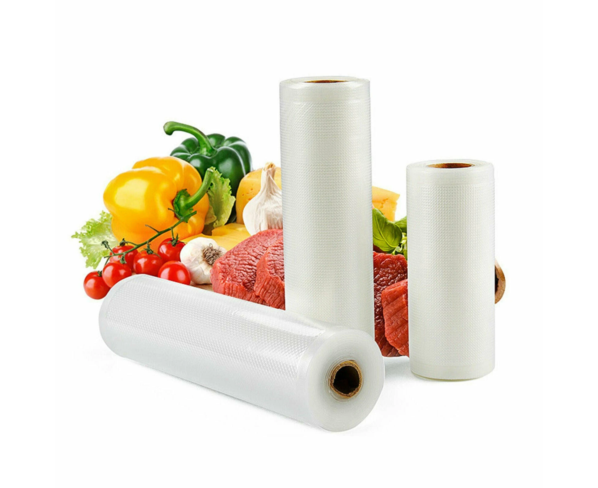 10 Rolls Vacuum Food Sealer Saver Bag Seal Storage Commercial Heat Grade 6MX28cm